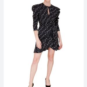 Jonathan Simkhai Star Print Long Sleeve Mini Dress sz 6 NWT